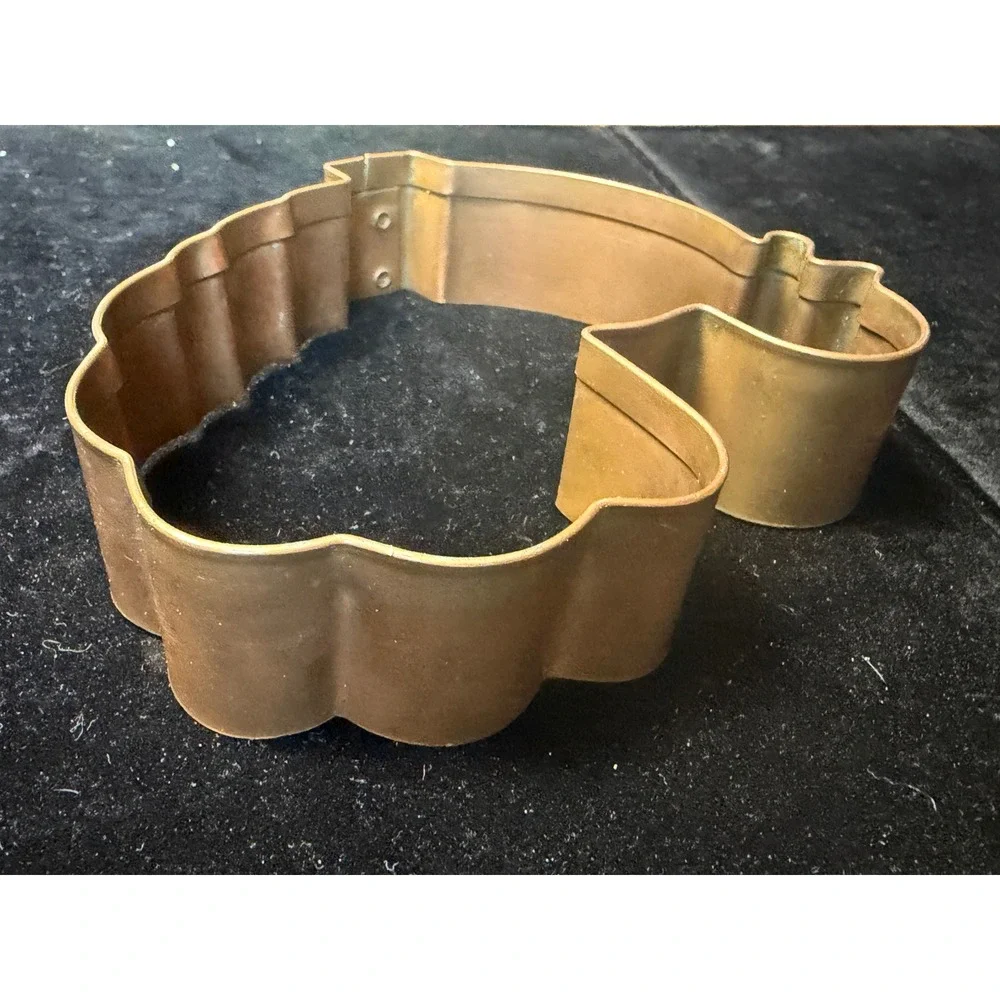 Vintage Copper Chicken Hen Cookie Cutter Farmhouse Kitchen Metal Baking Mold
